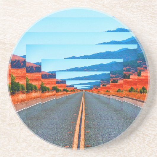 Dessous De Verre En Grès Route de l'infini (Devant)