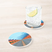 Dessous De Verre En Grès Route de l'infini (Côté)