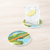 Dessous De Verre En Grès Route d'or (Côté)