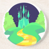 Dessous De Verre En Grès route en brique jaune (Devant)