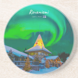 Dessous De Verre En Grès Rovaniemi, Finlande - Aurore magique