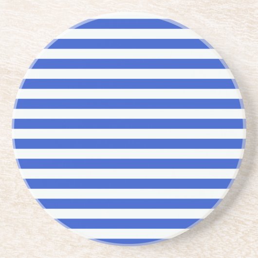 Dessous De Verre En Grès Royal Blue Combination Stripes par Shirley Taylor (Devant)