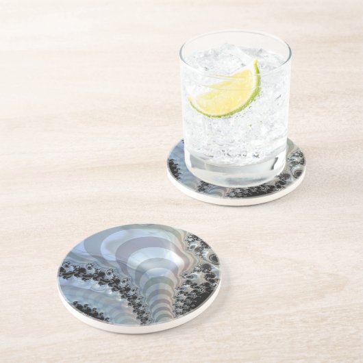 Dessous De Verre En Grès Royaumes Récursifs (Côté)