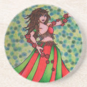 Dessous De Verre En Grès Ruby Belly Dancer (Devant)