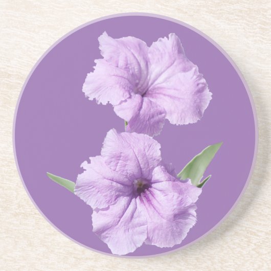 Dessous De Verre En Grès Ruellia Fleurs de Petunia sauvages (Devant)