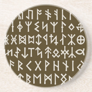 Dessous De Verre En Grès Runes Futhark anciens
