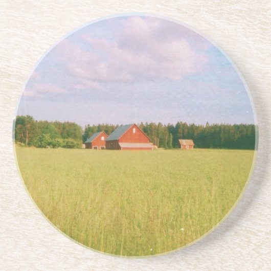 Dessous De Verre En Grès Rustic summer field, Helsingia, Sweden (Devant)