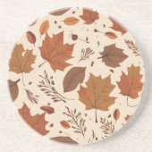 Dessous De Verre En Grès Rustique Terracotta Maple Feuille Mariage d'automn (Devant)
