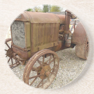Dessous De Verre En Grès Rusty vintage tractor