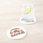 Dessous De Verre En Grès Safari Afrique Thème (Côté)