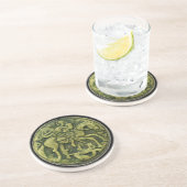 DESSOUS DE VERRE EN GRÈS SAINT GEORGE ET DRAGON MEDALLION (Côté)