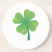 Dessous De Verre En Grès Saint Patrick, Shamrock lumineux (Devant)