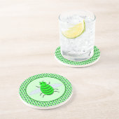 Dessous De Verre En Grès Saint Patricks Day Bee et Shamrocks (Côté)