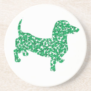 Dessous De Verre En Grès Saint Patrick's Day Dachshund