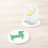 Dessous De Verre En Grès Saint Patrick's Day Dachshund (Côté)