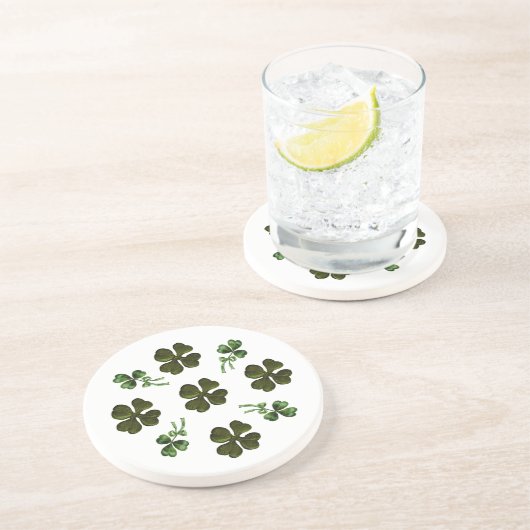 Dessous De Verre En Grès SAINT PATRICK'S DAY PARTY 2 shamrock (Côté)