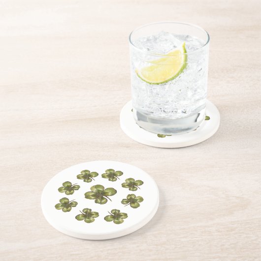 Dessous De Verre En Grès SAINT PATRICK'S DAY PARTY 6 shamrock (Côté)