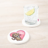 Dessous De Verre En Grès Saint Valentin de Tigre (Côté)