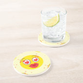 Dessous De Verre En Grès Saint Valentin Emoji (Côté)