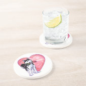 Dessous De Verre En Grès Saint-Valentin Husky (Côté)