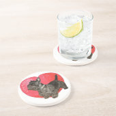 Dessous De Verre En Grès Saint-Valentin Terrier Écossais (Côté)