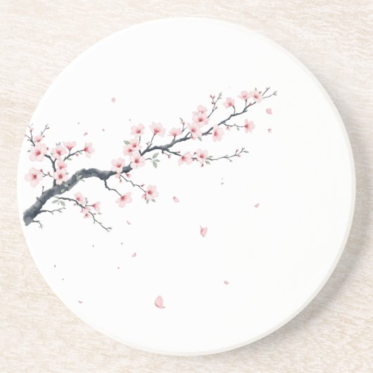 Dessous De Verre En Grès Sakura Cherry Blossom Branch Sandstone Coaster (Devant)