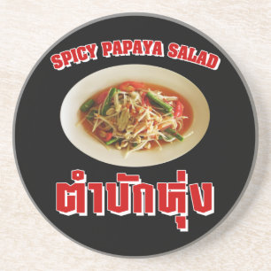 Dessous De Verre En Grès Salade de Papaya épicé [Tam Mak Hung] Dialecte Isa