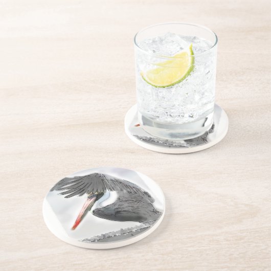 Dessous De Verre En Grès Salut de pélican (Côté)