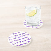 Dessous De Verre En Grès Salutation de la saison festive "Cher ami" (Côté)