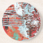 Dessous De Verre En Grès Sandstone Coaster – Corrosion Pulse (Devant)