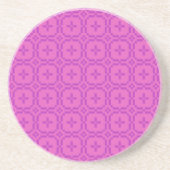 Dessous De Verre En Grès Sandstone Coaster: Pink Welsh Tapestry Pattern (Devant)