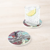 Dessous De Verre En Grès Sandstone Coaster – Strata Pulse (Côté)