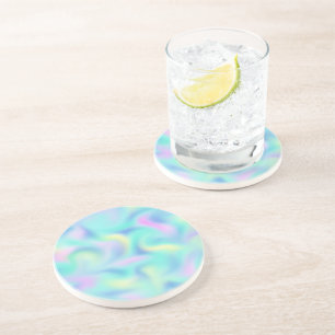 Dessous De Verre En Grès Sandstone Motif Abstrait Pretty Pastel