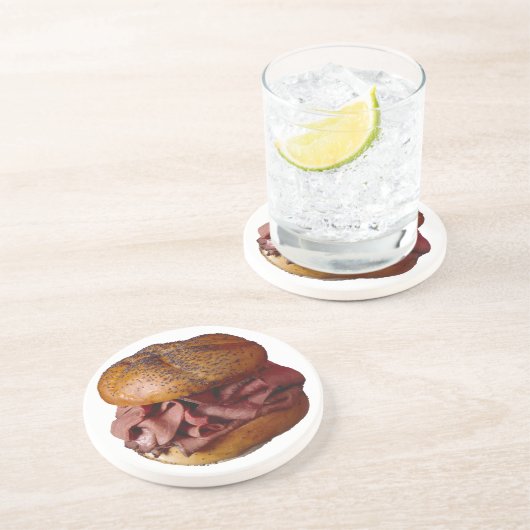 Dessous De Verre En Grès Sandwich au boeuf rôti (Côté)