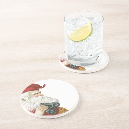 Dessous De Verre En Grès Santa Claus (Côté)