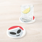 Dessous De Verre En Grès santa claus alien emoji (Côté)