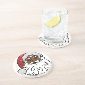 Dessous De Verre En Grès santa claus noir (Côté)