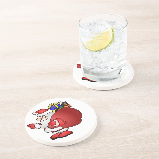 Dessous De Verre En Grès Santa Clause (Côté)