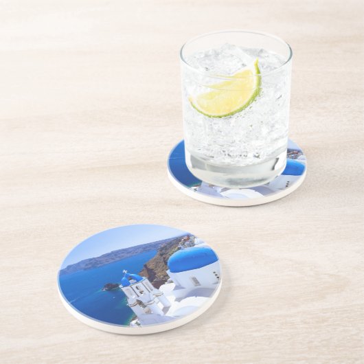 Dessous De Verre En Grès Santorin (Côté)