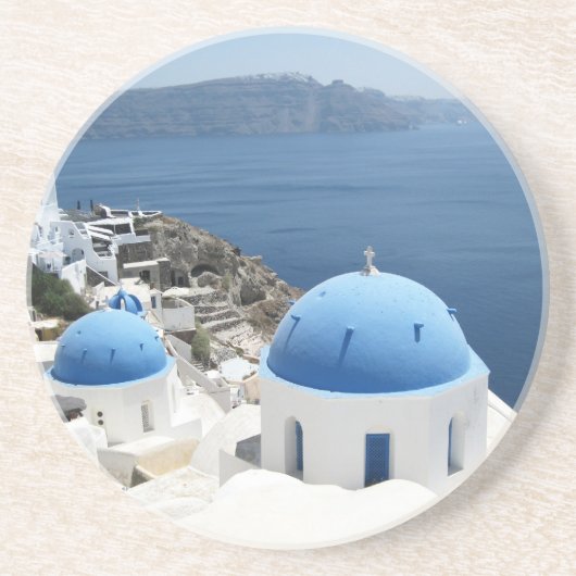 Dessous De Verre En Grès Santorin Grèce (Devant)