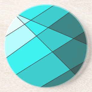 Dessous De Verre En Grès Sarcelle d'hiver de turquoise d'Aqua