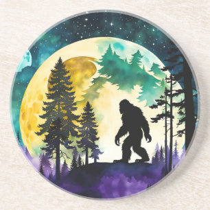 Dessous De Verre En Grès Sasquatch pleine lune