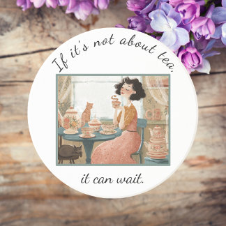 Dessous De Verre En Grès Sassy Sandstone Coaster For Tea Lovers