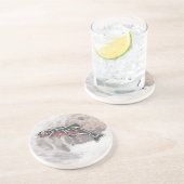 Dessous De Verre En Grès Saumon (Côté)