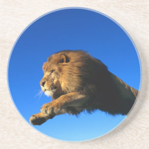 Dessous De Verre En Grès Saut de lion et ciel bleu