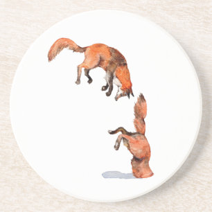 Dessous De Verre En Grès Sauter Renard Rouge