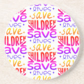 Dessous De Verre En Grès Sauver les enfants, sauver des vies (Devant)