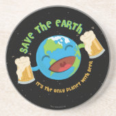 Dessous De Verre En Grès Sauvez la terre (Devant)