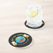 Dessous De Verre En Grès Sauvez la terre (Côté)