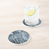 DESSOUS DE VERRE EN GRÈS SCEAU DU MODÈLE DES CHEVALIERS (Côté)